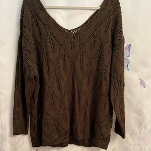 2xl olive green Knit Women's Sweater